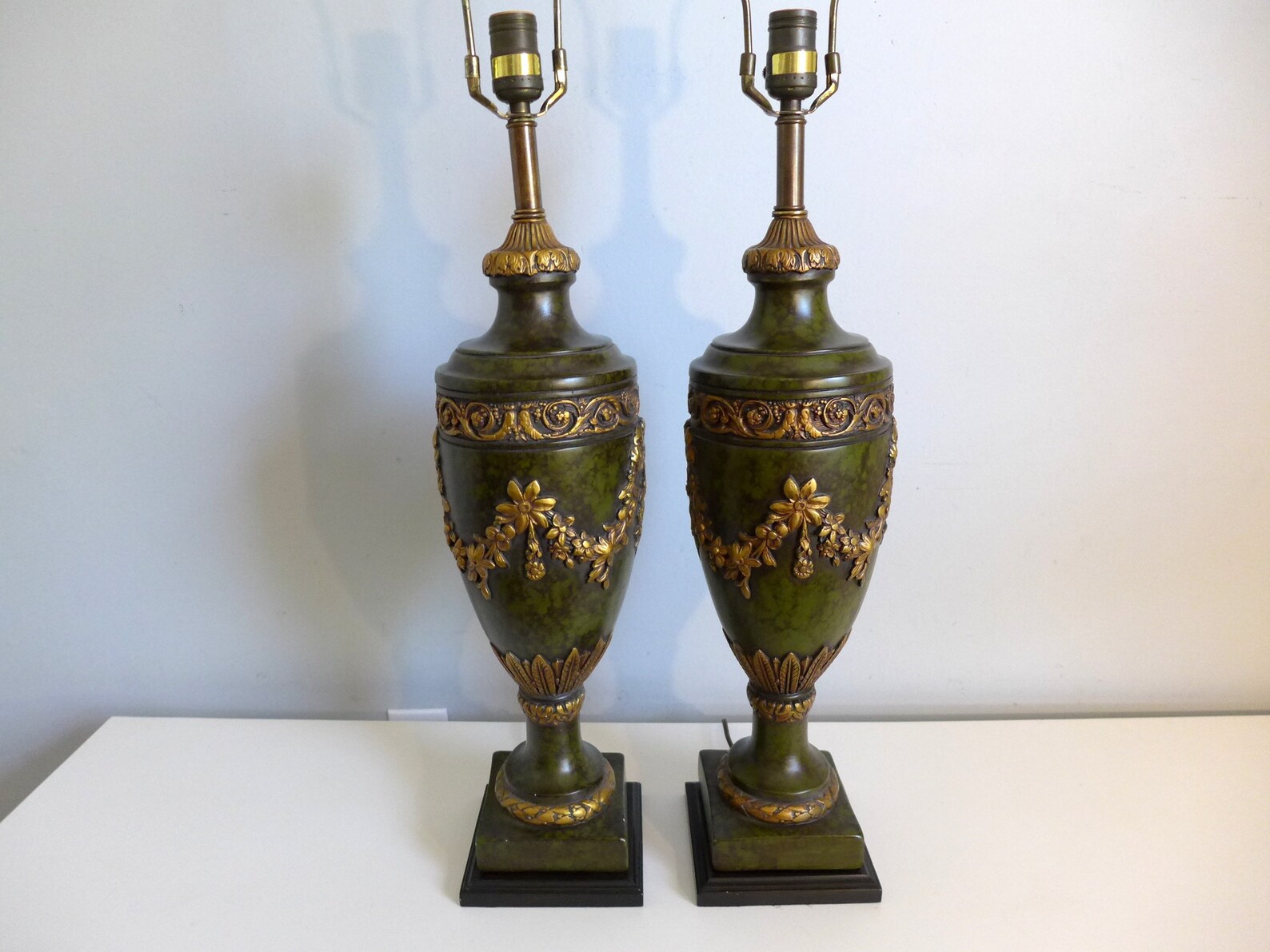 Pair of Frederick Cooper Resin Lamps Vintage Hollywood Regency - Etsy
