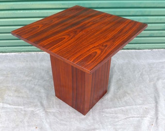 Ib Kofod Larsen Rosewood Pedestal End Table Vintage Mid Century Modern Office Furniture Faarup Møbelfabrik Veneer Square Table Denmark