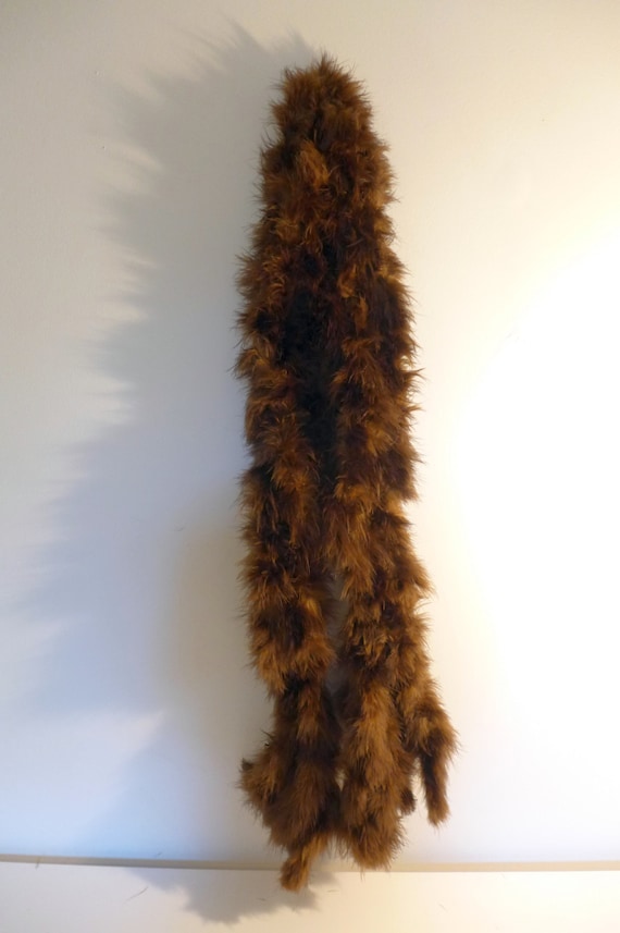 Vintage Chocolate Brown 6 Ft Feather Boa 5 Strand… - image 2