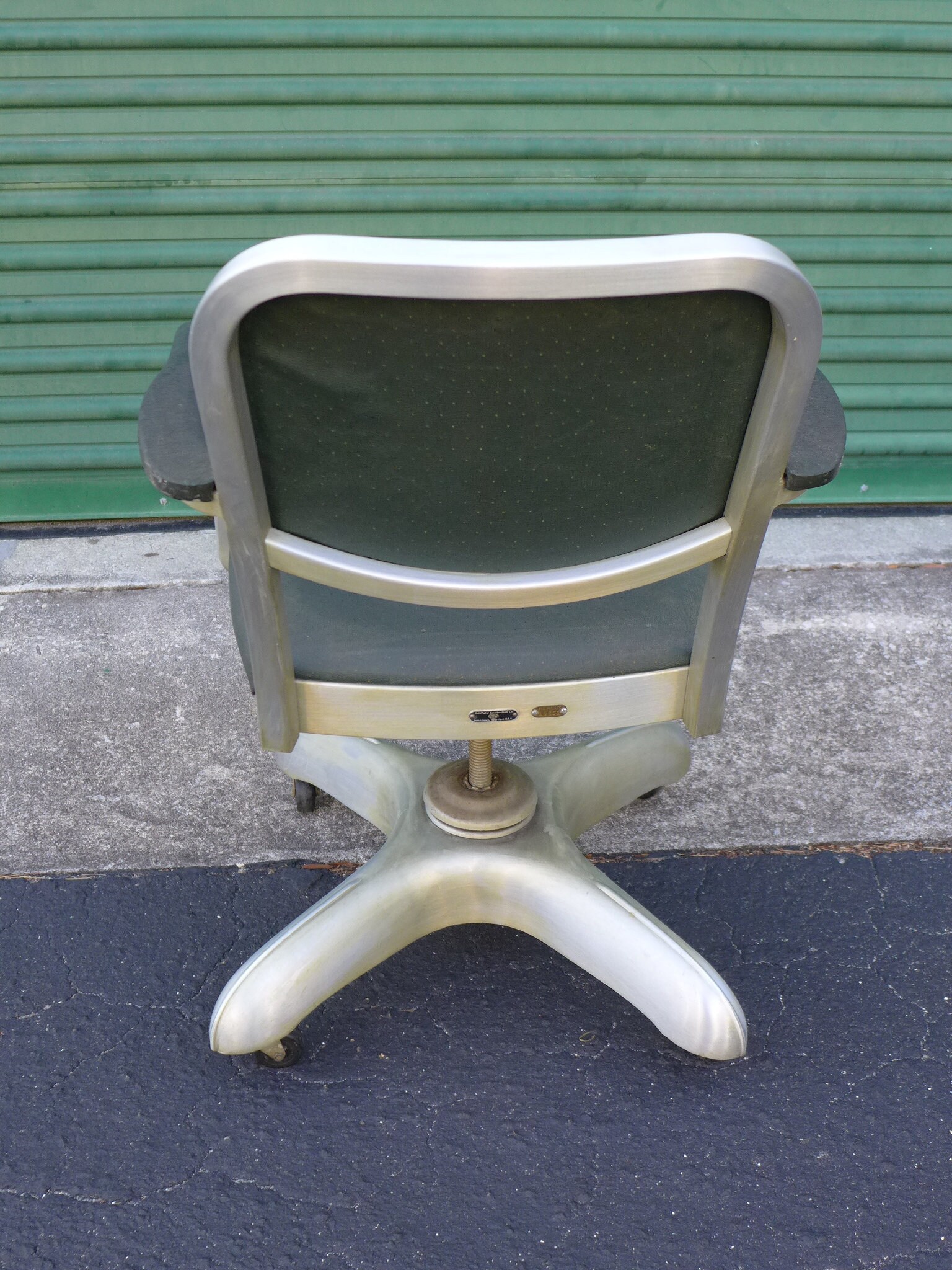 Vintage Industrial Tanker Desk Chair Aluminum Adjustable Tilt Etsy