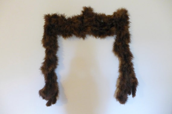 Vintage Chocolate Brown 6 Ft Feather Boa 5 Strand… - image 1