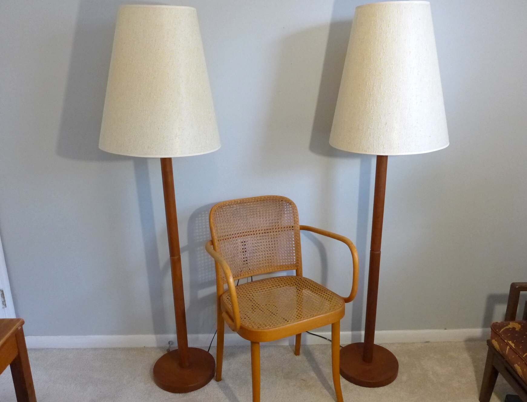 Teak on sale standard lamp