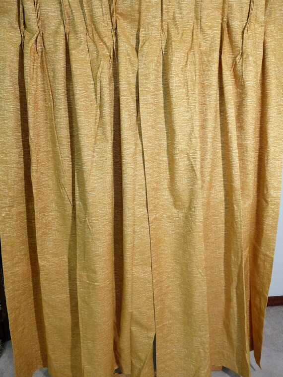 Harvest Gold Pinch Pleat Blackout Ds 2 Brocade Mid Century Image 0