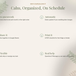 Wedding Checklist Printable PDF, Wedding Planning Checklist by Month, Google Sheets Wedding To Do List, Engagement Gift for Bride image 9