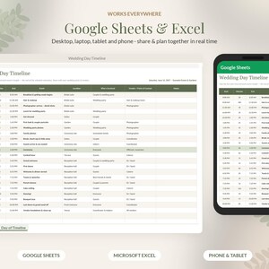Wedding Day Timeline Template Editable, Wedding Itinerary Google Sheets, Day of Schedule Excel, Run of Show, Photographer Timeline image 7