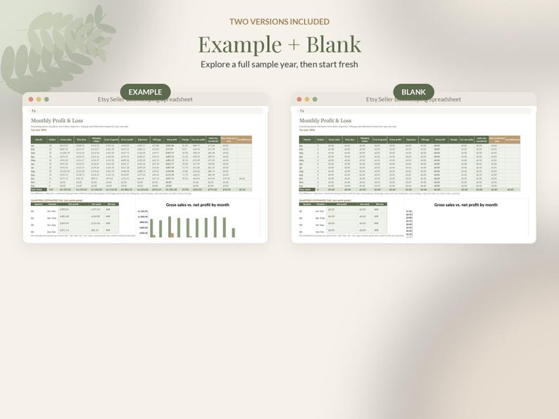 Hoja de cálculo de contabilidad de Etsy en Google Sheets, Rastreador de ganancias de vendedores de Etsy, Calculadora de tarifas, Plantilla de impuestos sobre ingresos y gastos, Pequeña empresa imagen 8