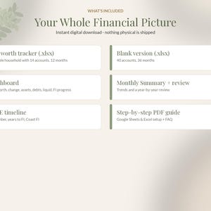 Net Worth Tracker Spreadsheet, FIRE Calculator, Financial Independence Planner, Debt Dashboard, Google Sheets Excel image 7