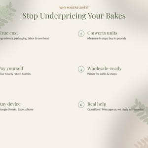 Recipe Cost Calculator Spreadsheet, Bakery Pricing Template, Recipe Costing Sheet Google Sheets Excel, Home Baker Cake Pricing image 9