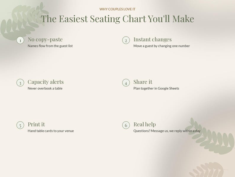 Wedding Seating Chart Template Editable, Seating Plan Google Sheets Excel, Round Table Planner, Reception Guest Seating image 9
