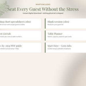 Wedding Seating Chart Template Editable, Seating Plan Google Sheets Excel, Round Table Planner, Reception Guest Seating image 6