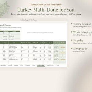 Christmas Budget Planner Google Sheets, Holiday Gift Tracker Spreadsheet, Christmas Gift List, Black Friday & Thanksgiving Planner imagen 4