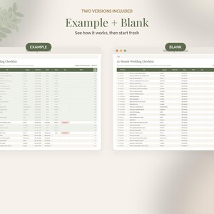 Wedding Checklist Printable PDF, Wedding Planning Checklist by Month, Google Sheets Wedding To Do List, Engagement Gift for Bride image 8