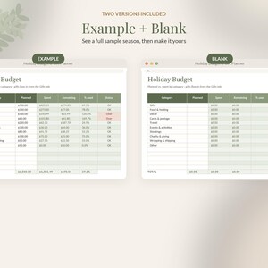 Christmas Budget Planner Google Sheets, Holiday Gift Tracker Spreadsheet, Christmas Gift List, Black Friday & Thanksgiving Planner imagen 8