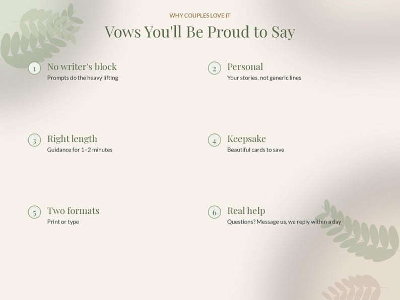 Wedding Vow Template for Him and Her, Editable Vow Writing Guide, Printable Vow Cards, How to Write Wedding Vows Worksheet image 9