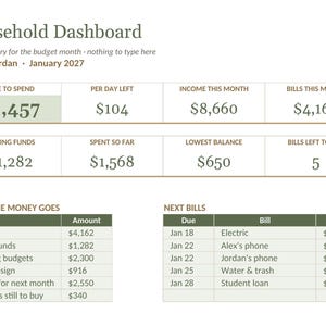 Budget Spreadsheet Bundle, Paycheck Planner, Debt Payoff Snowball, Net Worth Tracker, Google Sheets Excel image 2