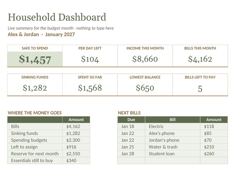 Budget Spreadsheet Bundle, Paycheck Planner, Debt Payoff Snowball, Net Worth Tracker, Google Sheets Excel image 2