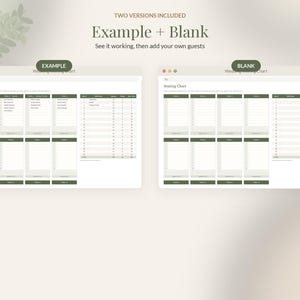 Wedding Seating Chart Template Editable, Seating Plan Google Sheets Excel, Round Table Planner, Reception Guest Seating image 8