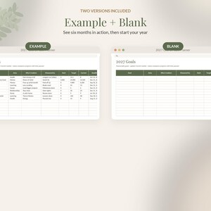 2027 Goal Planner Google Sheets, Habit Tracker Spreadsheet, Yearly Goals Dashboard, New Year Resolution Planner, Monthly Review image 9