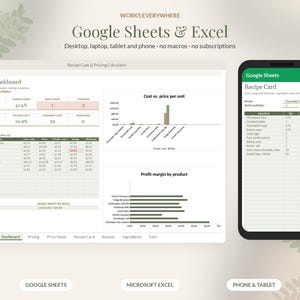 Recipe Cost Calculator Spreadsheet, Bakery Pricing Template, Recipe Costing Sheet Google Sheets Excel, Home Baker Cake Pricing image 7