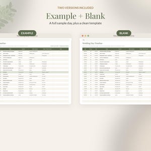Wedding Day Timeline Template Editable, Wedding Itinerary Google Sheets, Day of Schedule Excel, Run of Show, Photographer Timeline image 8