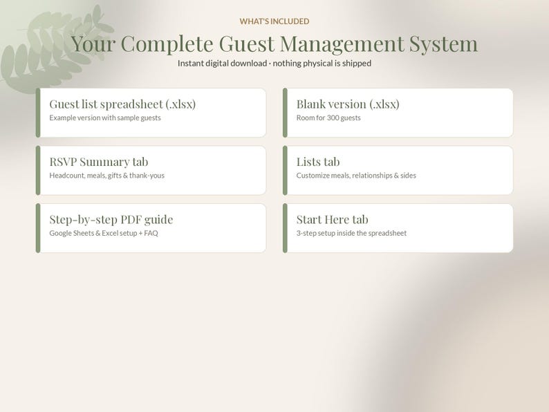 Wedding Guest List Template Google Sheets, RSVP Tracker Spreadsheet, Guest List Excel, Meal Choice Count, Address List image 6