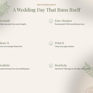 Wedding Day Timeline Template Editable, Wedding Itinerary Google Sheets, Day of Schedule Excel, Run of Show, Photographer Timeline image 9