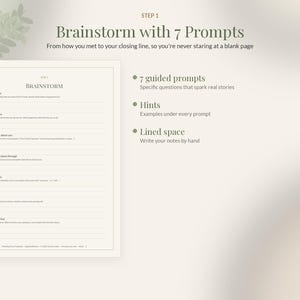 Wedding Vow Template for Him and Her, Editable Vow Writing Guide, Printable Vow Cards, How to Write Wedding Vows Worksheet image 2