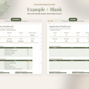 College Application Tracker Google Sheets, Scholarship Tracker Spreadsheet, Senior Year Planner, Class of 2027 Deadline Template image 8