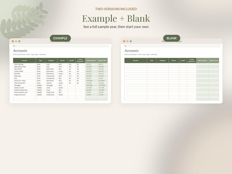 Net Worth Tracker Spreadsheet, FIRE Calculator, Financial Independence Planner, Debt Dashboard, Google Sheets Excel image 9
