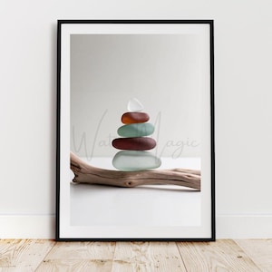Minimalist Sea Glass Art, Coastal Art, Beach Wall Decor, Digital Prints, Sea Glass Prints, Instant Printable Digital Download, Ocean Art