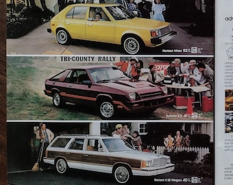 1980s Plymouth Automobiles Original Magazine Advertisement