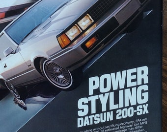 1980s Nissan Datsun 200-SX Original Magazine Advertisement