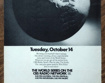 1980s World Series Original Magazine Advertisement