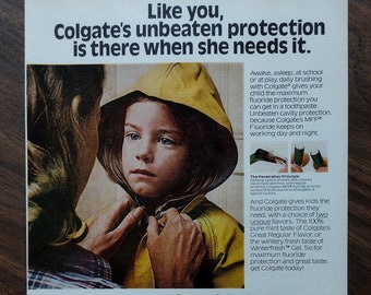 1980s Colgate Original Zeitschriften-Werbung