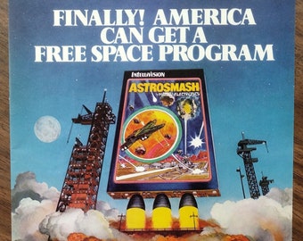 1980s Intellivision Astrosmash Original Magazine Advertisement
