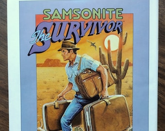 1980s Samsonite The Survivor Original Magazine Advertisement