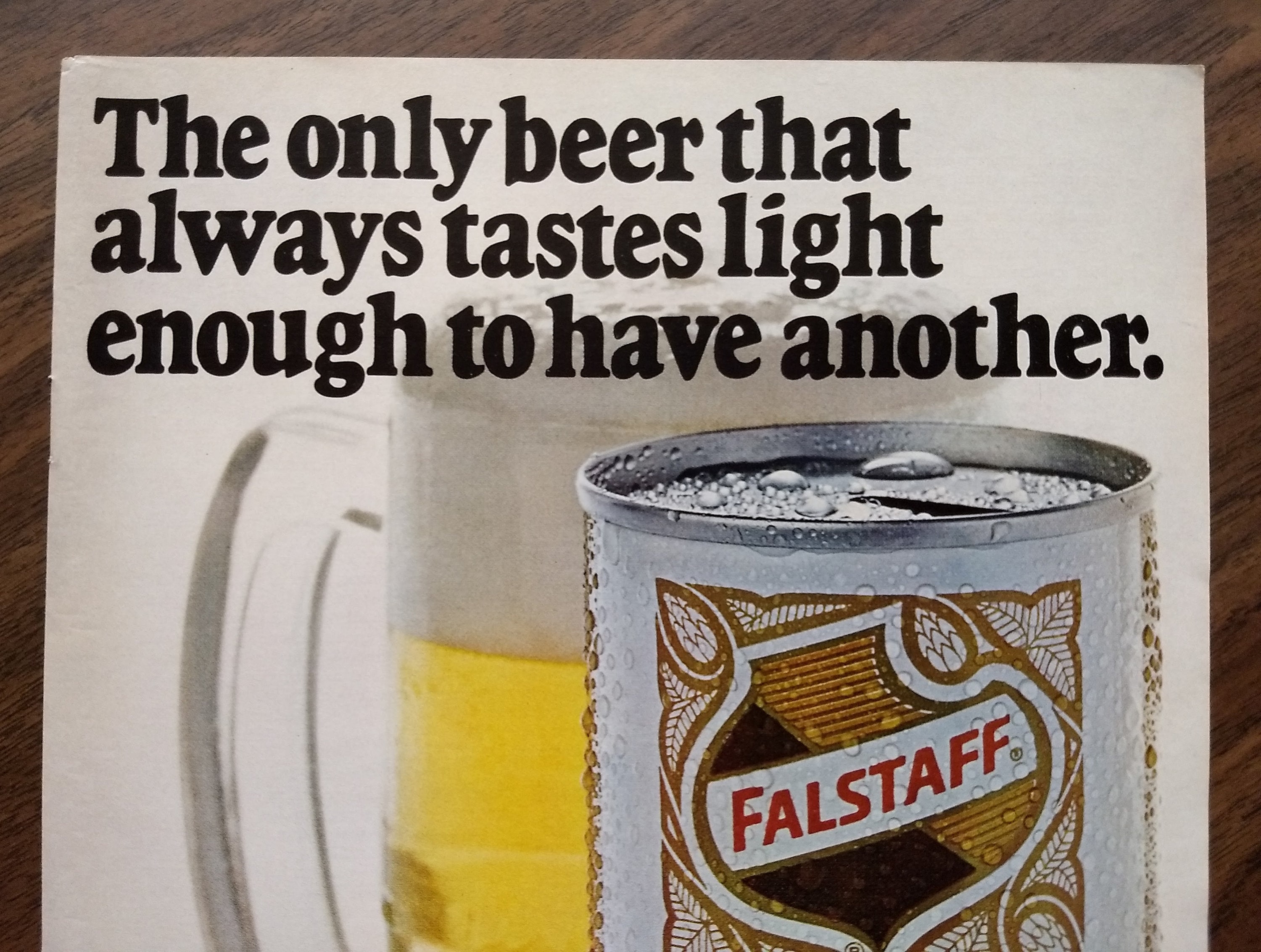 ビンテージ1970’s FALSTAFF Beer Sham