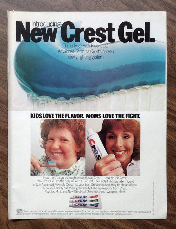 1980s Crest Toothpaste Original Magazine Advertisement Etsy