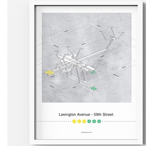 Metropolitana di New York - Lexington Avenue - 59th Street Station Poster