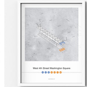 Metropolitana di New York - West 4th Street Washington stazione Piazza Poster