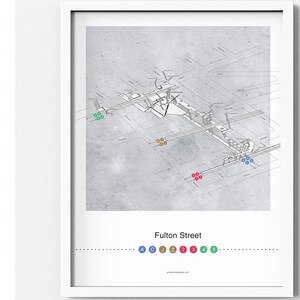 Metropolitana di New York - Fulton Street Station Poster