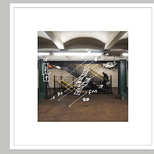 NYC Subway - Photo x Sketch Collage - West 4th Street Washington Square Station