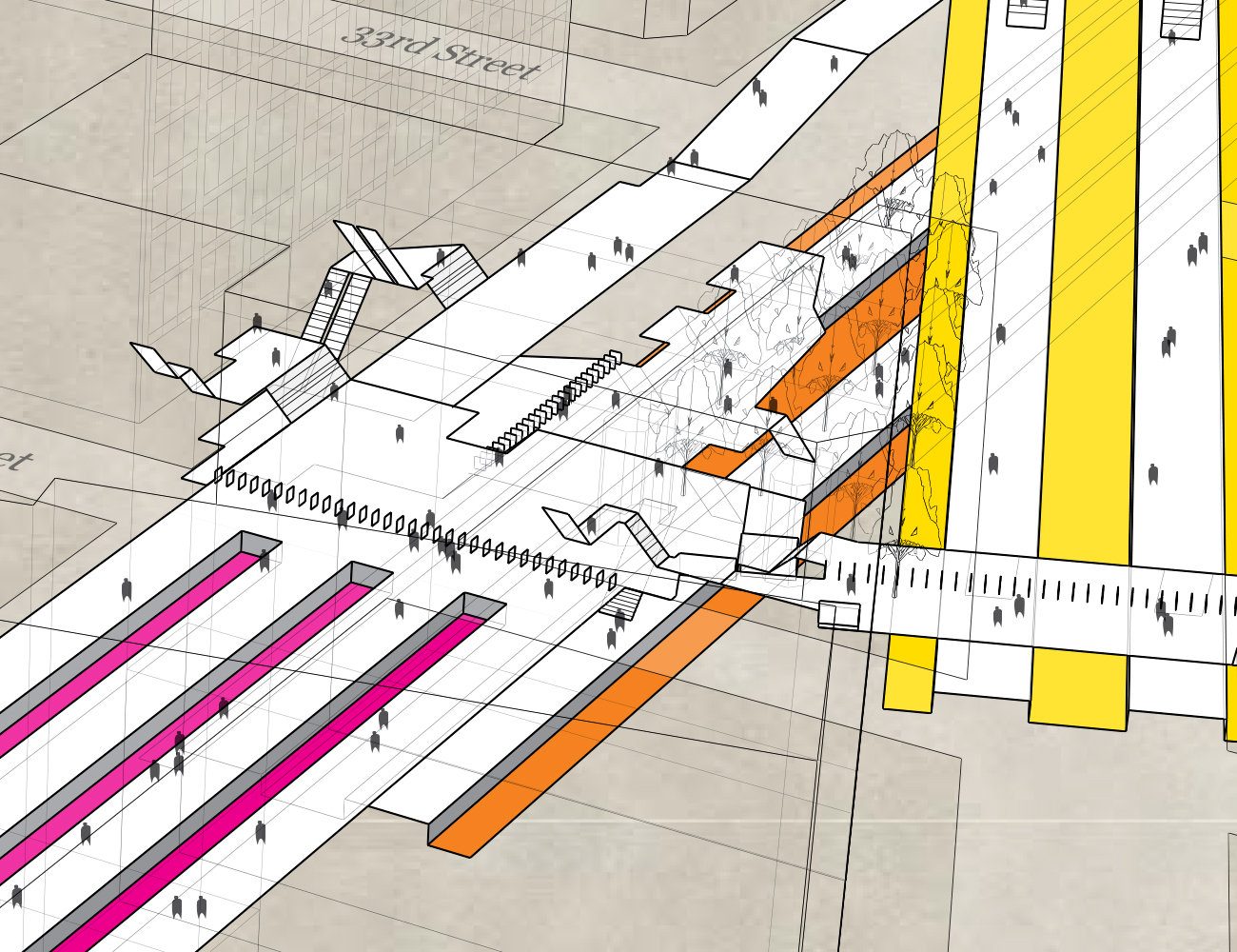 X-ray 33rd Street PATH Train + 34th Street Subway Station Poster - Etsy