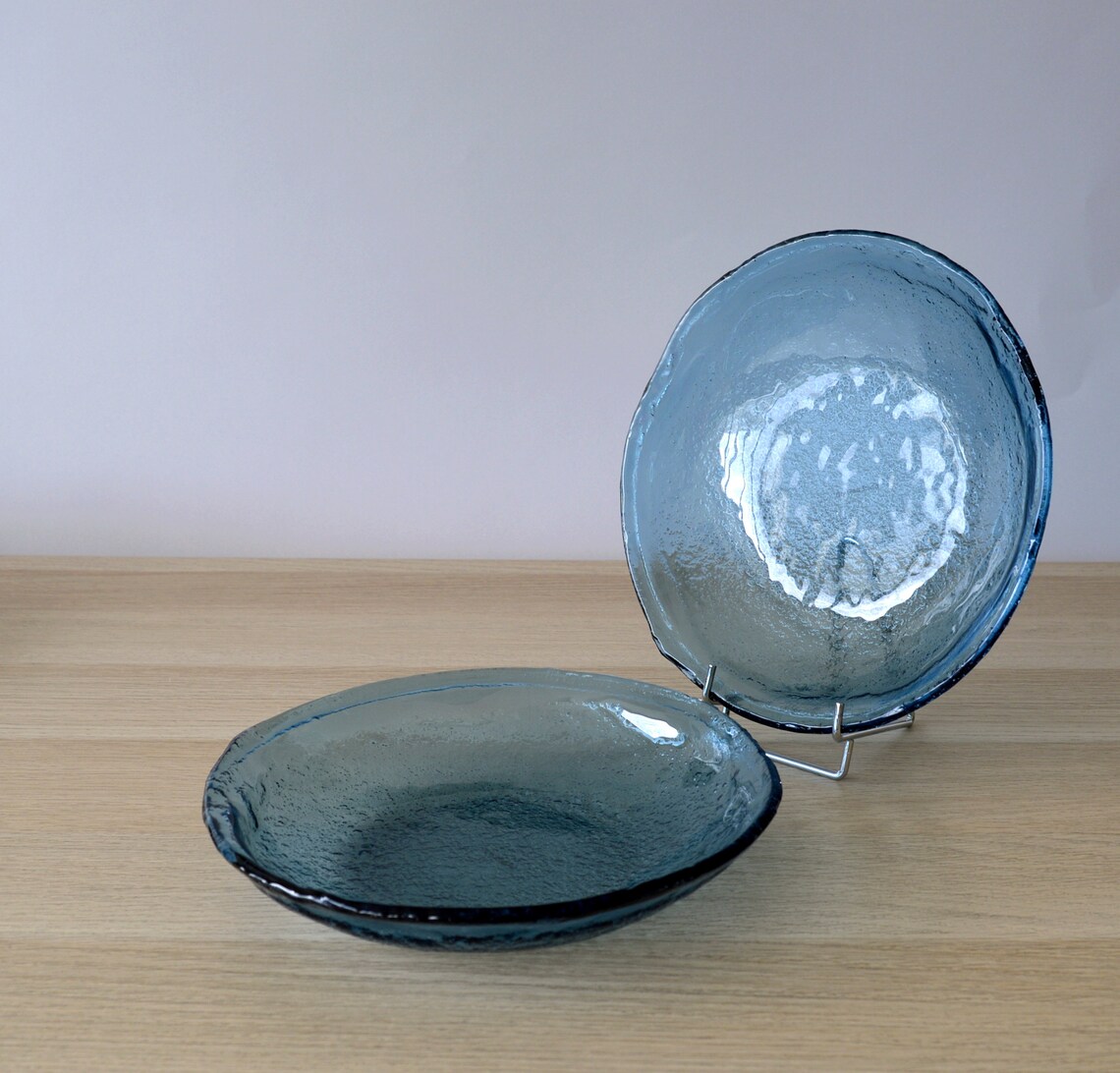 Set of 2 Fused Glass Salad / Pasta Bowls. Set of 2 Glass Pasta Etsy
