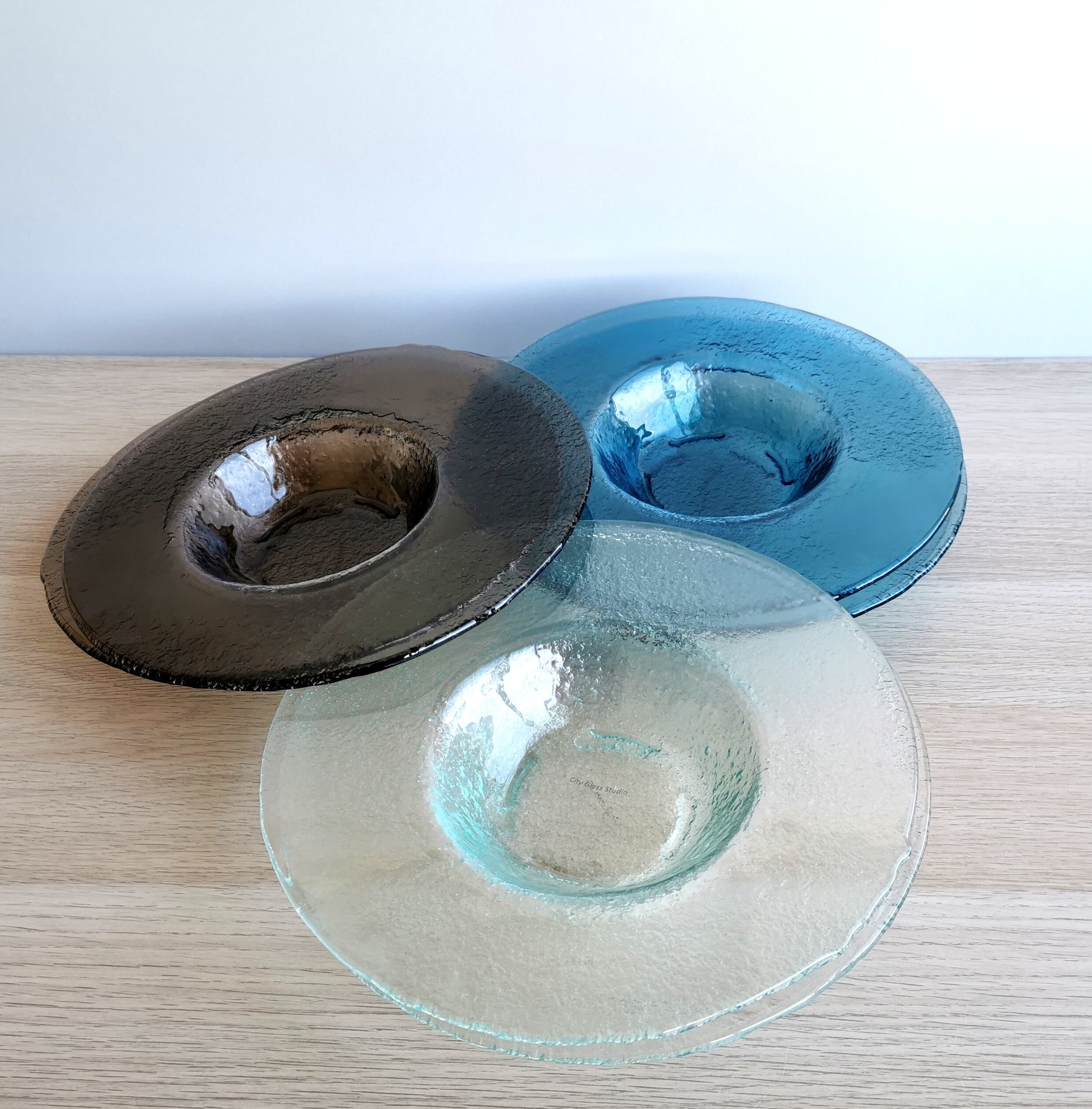 Set of 6 Fused Glass Pasta Bowls. Set of 6 Glass Pasta Bowls. Etsy UK