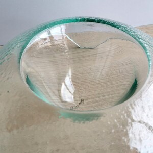 Modern Minimalist Fused Glass Fruit Bowl. Centerpiece Fruit Bowl. Minimalist Clear Glass Bowl. Fused Glass Bowl. Designer Fruit Bowl Sol XXL image 4