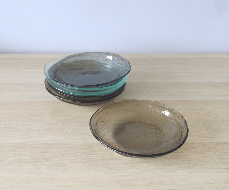 Set of 6 Fused Glass Salad Bowls. Set of 6 Glass Pasta Bowls. Etsy