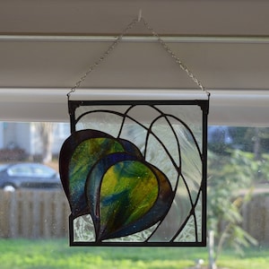 Art Deco Tulip Stained Glass Panel / Lamp