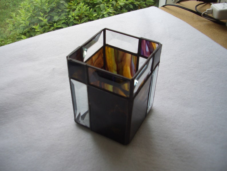 Bevel Stained Glass Candle Holders image 4