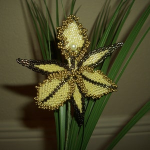 Beaded Orchid Flower